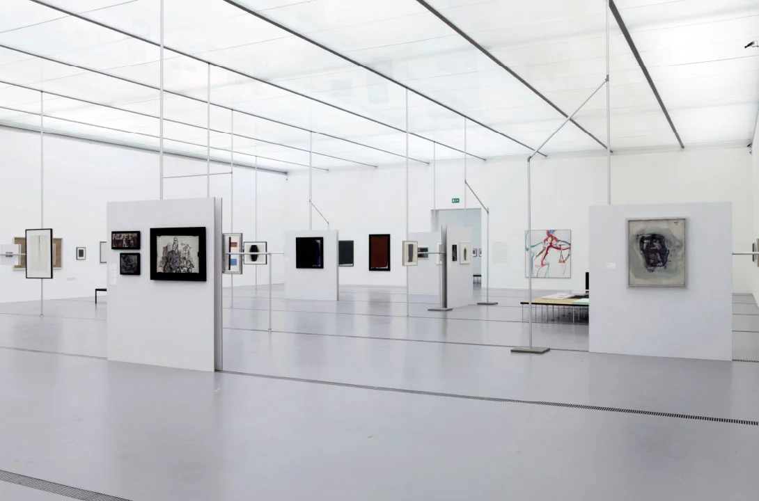 Ausstellungsansicht | Exhibition view, LENTOS Kunstmuseum Linz, Lassnig – Rainer. Das Frühwerk