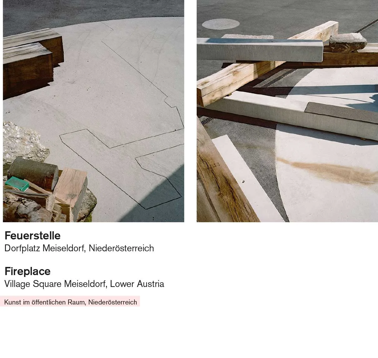 Datumsgrenze, Feuerstelle, Dorfplatz Meiseldorf