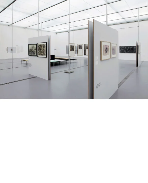 Ausstellungsansicht | Exhibition view, LENTOS Kunstmuseum Linz, Lassnig – Rainer. Das Frühwerk